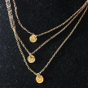 Gorjana layered 3 disc necklace